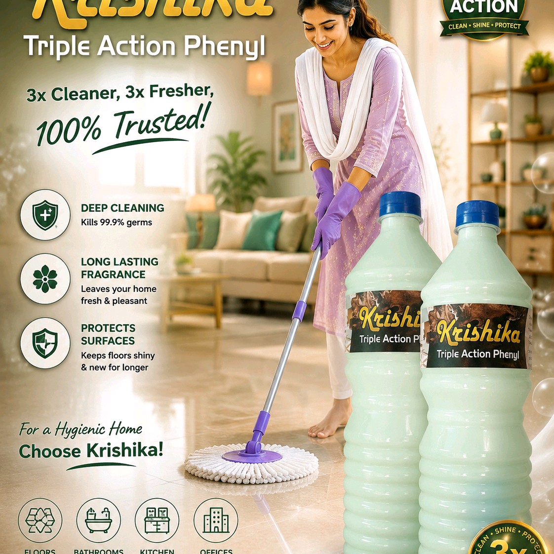 floor cleaner phenyl Green herbal 2 (liter)