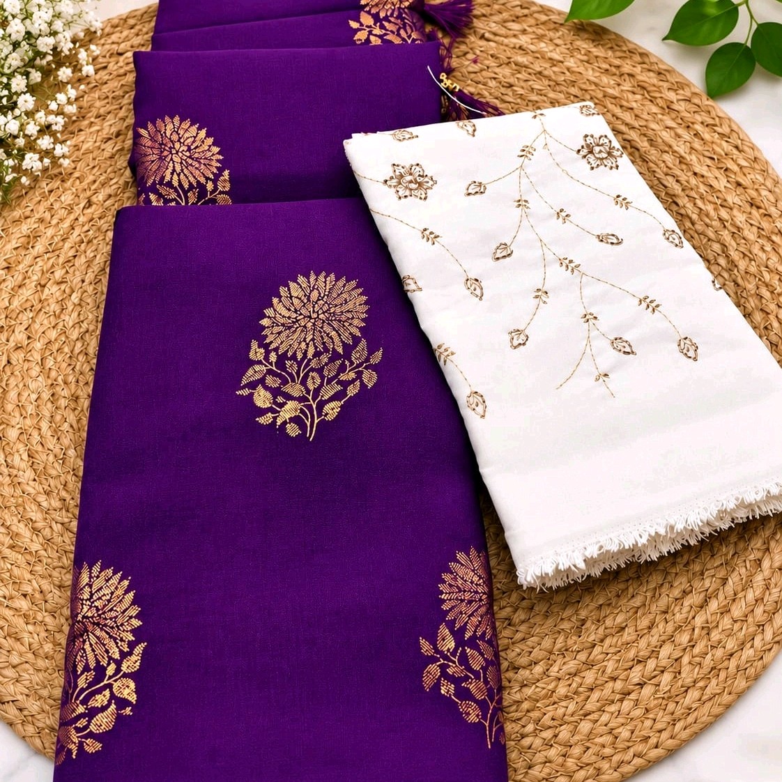 Fancy saree with separate blouse