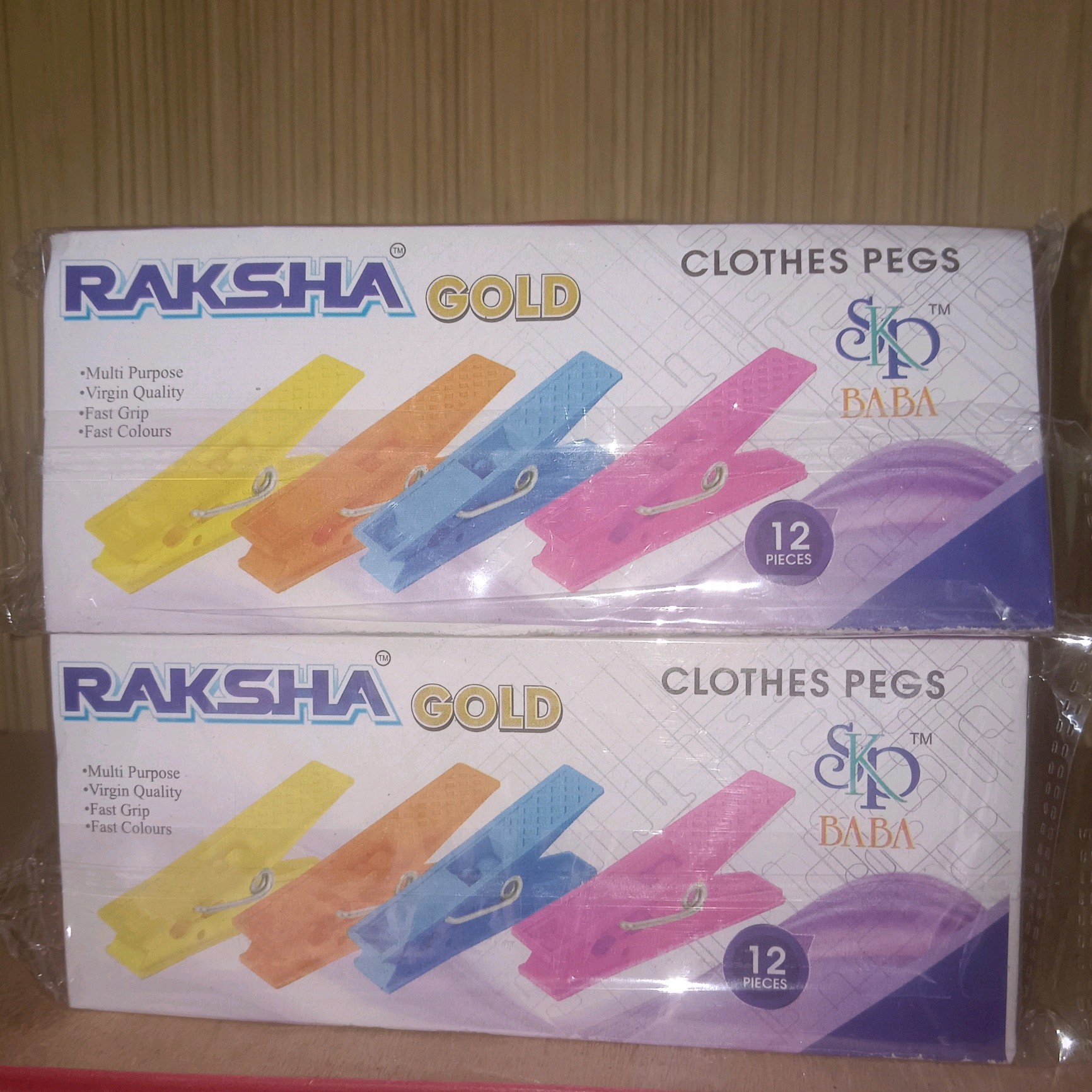 RAKSHA GOLD  clothes pegs 2 packet