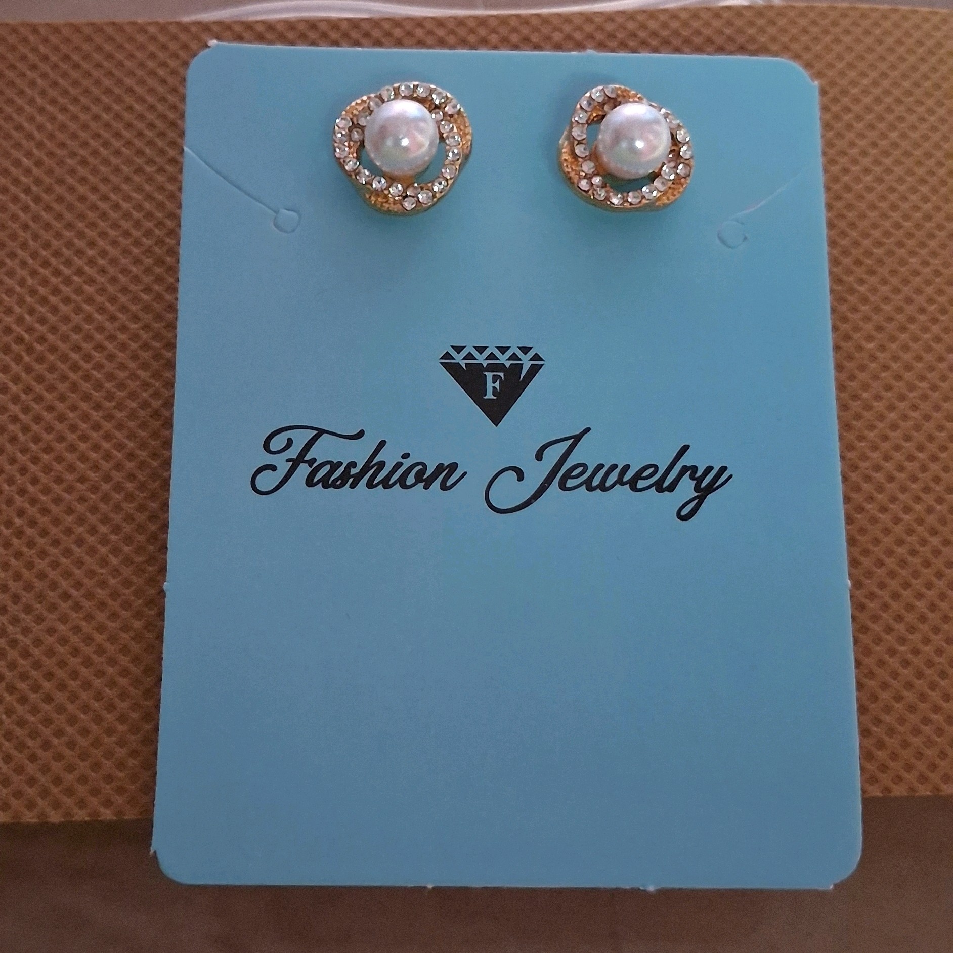 pearl stone korean earrings