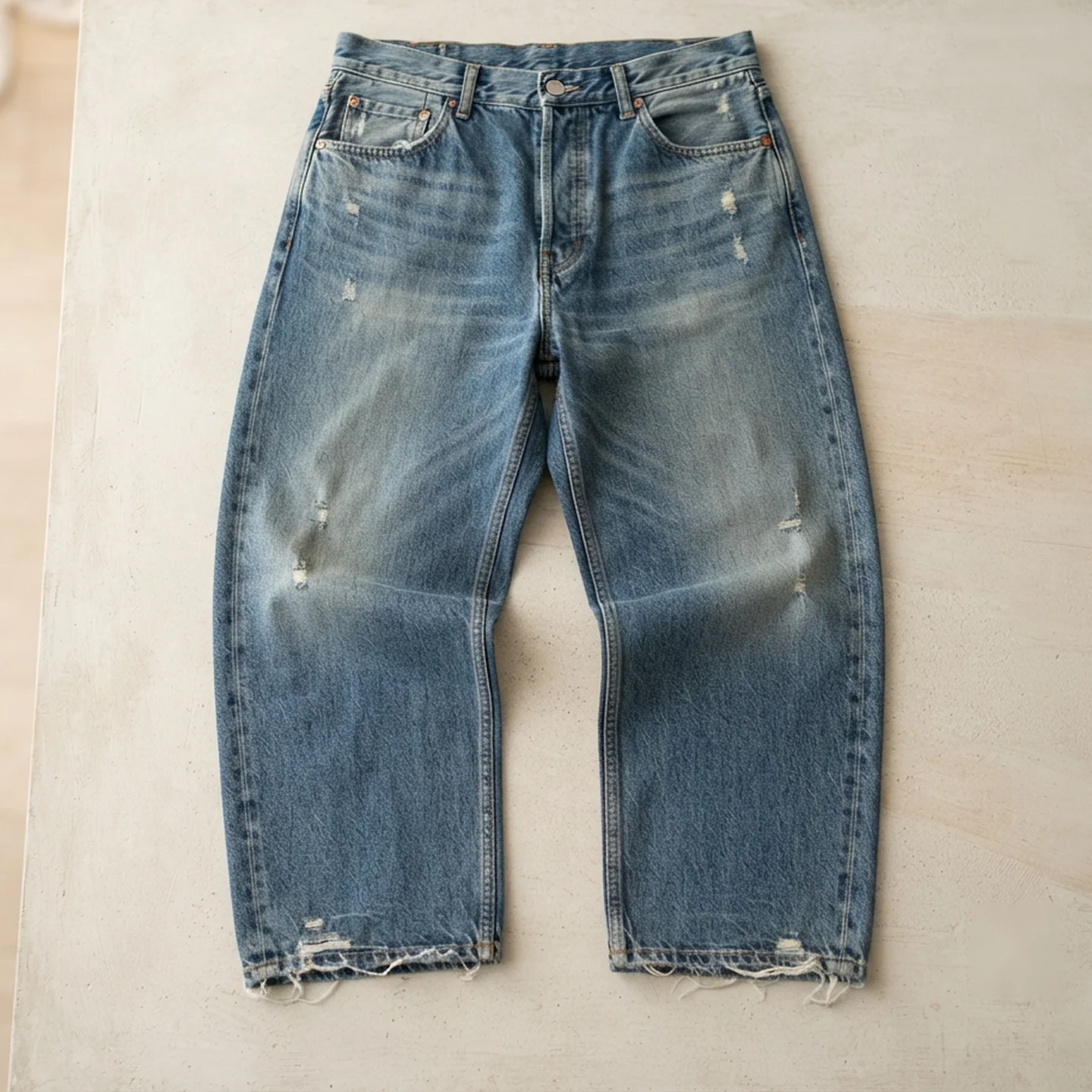 Distressed Baggy Denims