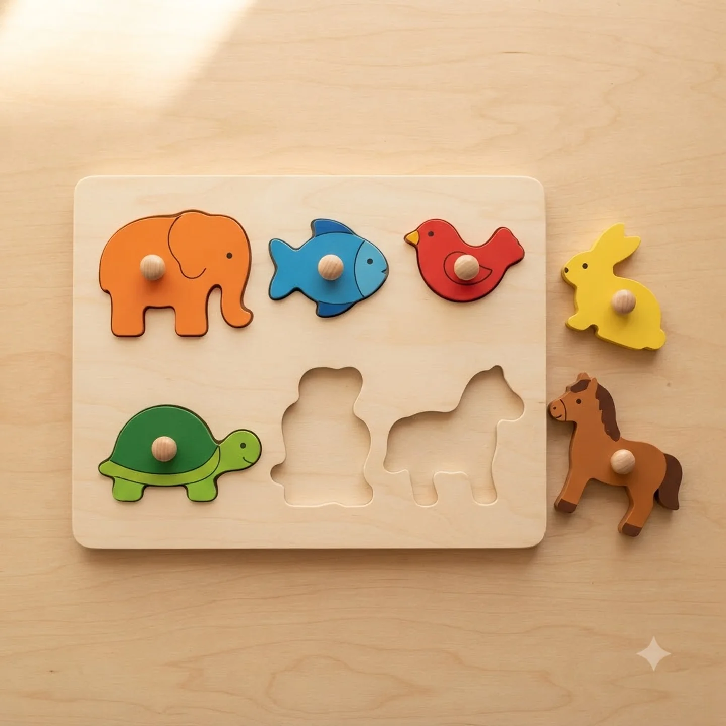 Wooden Animal Peg Puzzle