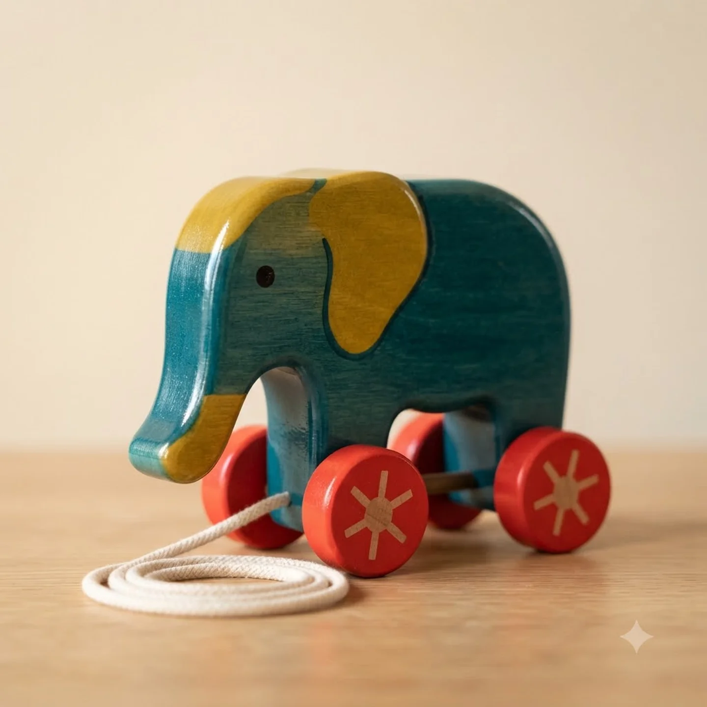 Wooden Pull-Along Elephant