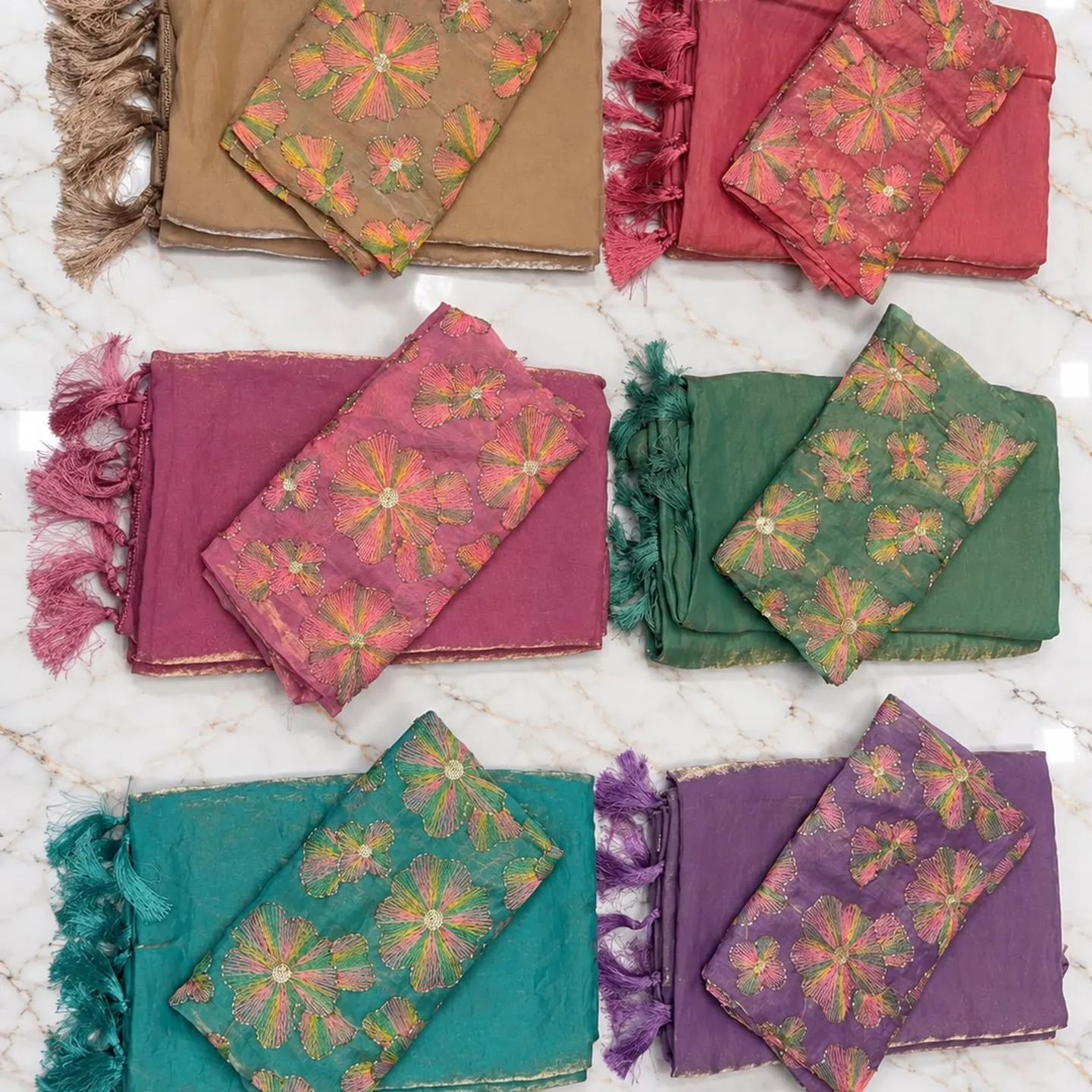 Senorita Island Saree with Embroidered Blouse