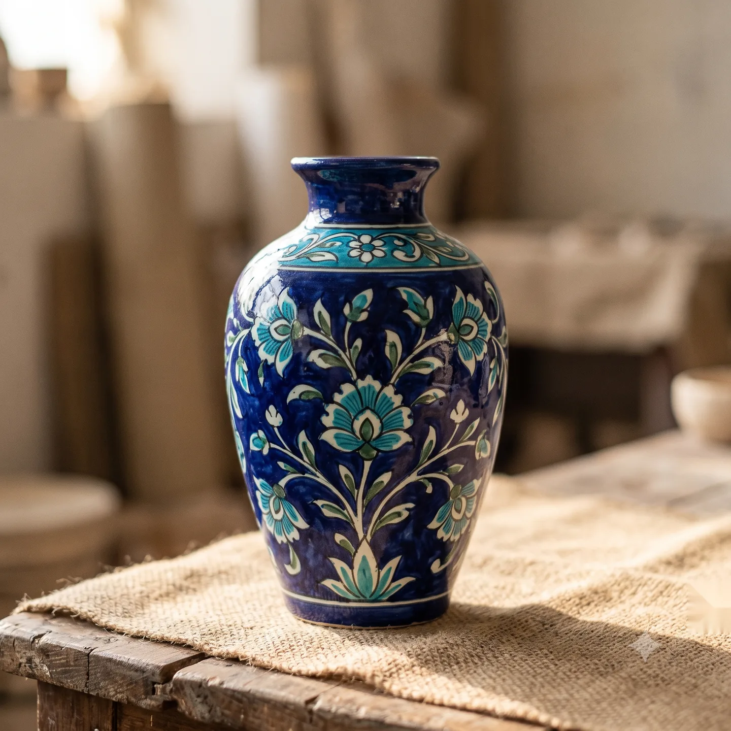 Jaipur Blue Pottery Vase