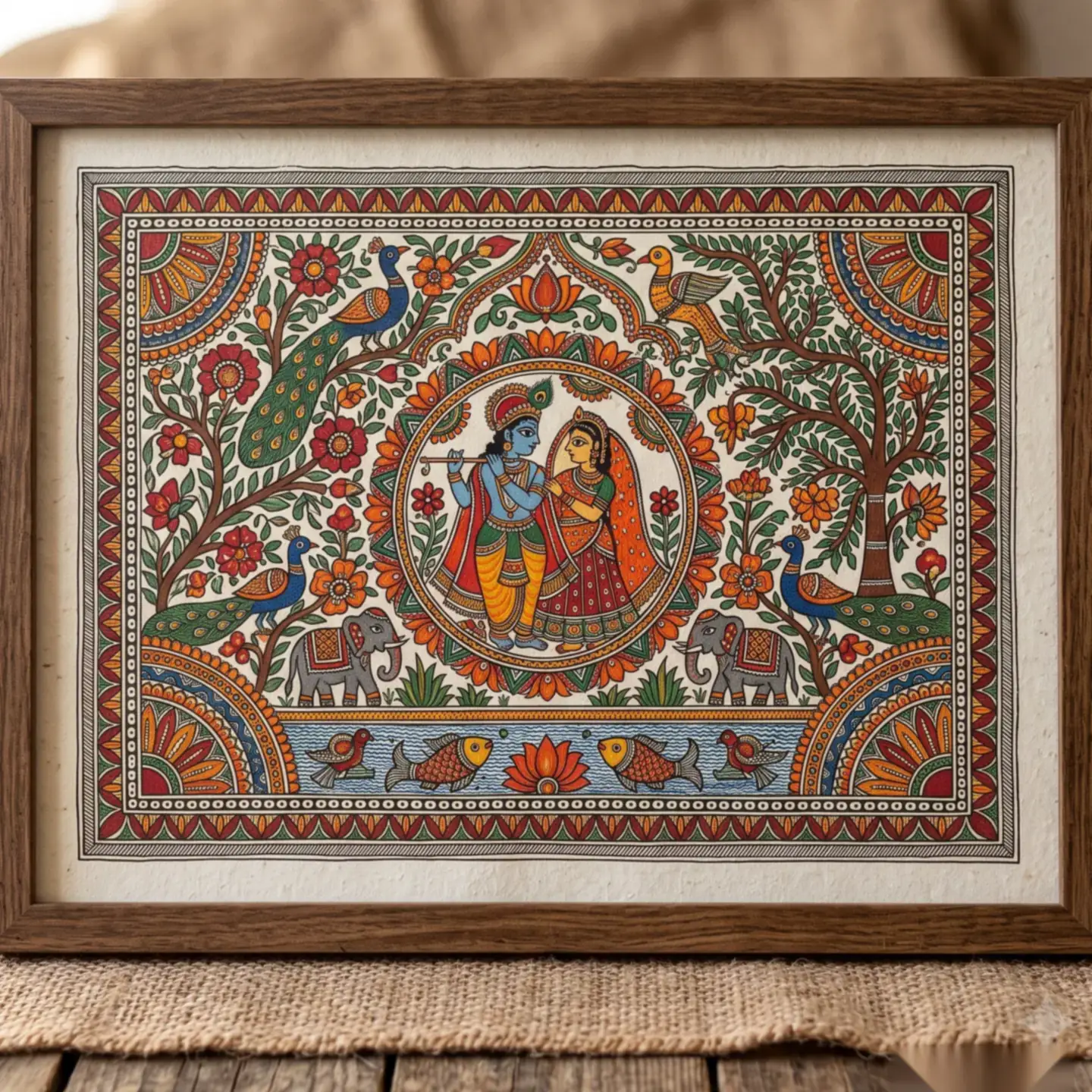Madhubani Painting (12x16)