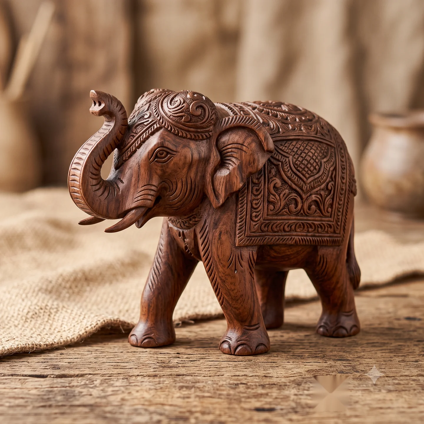 Carved Wooden Elephant