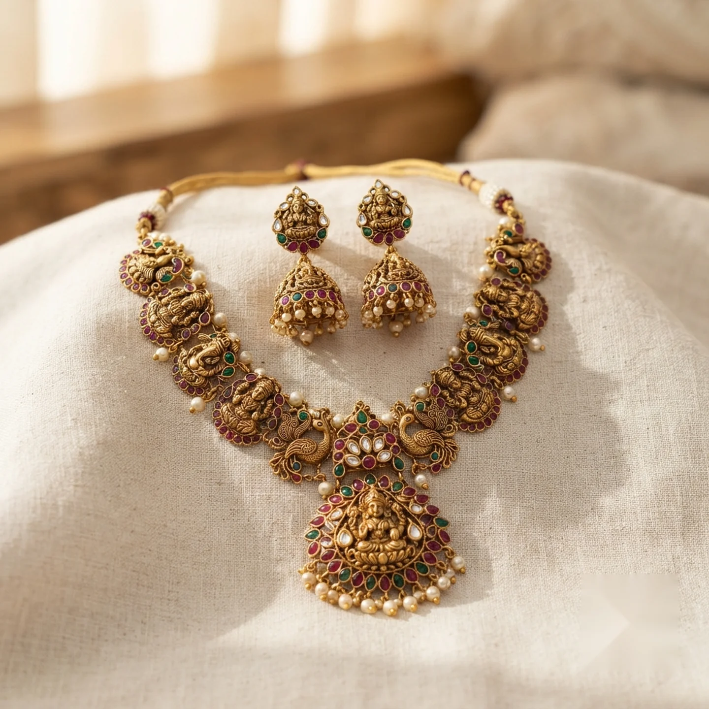 Temple Jewellery Set